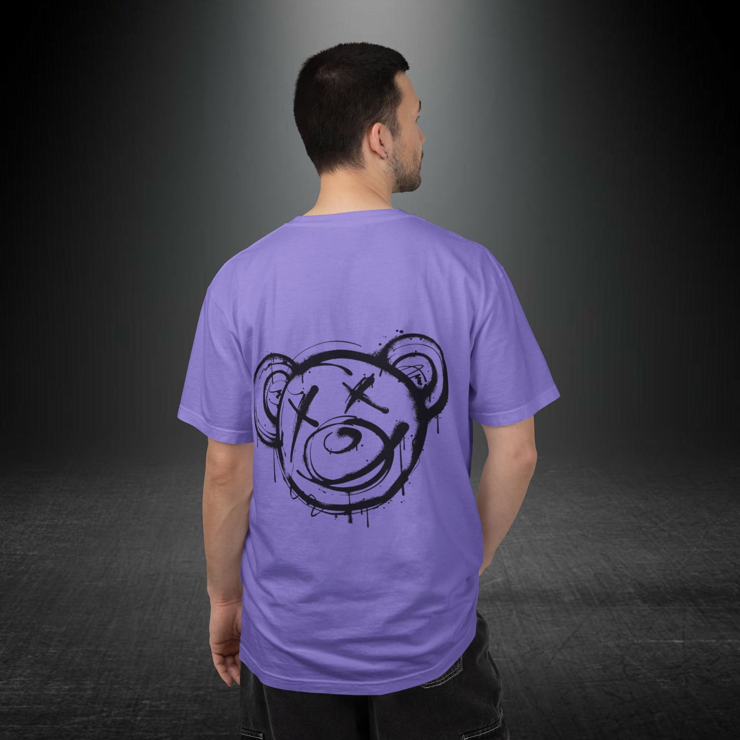 Copy of Head Up Hand Sign T-Shirt | Graffiti Bear Back Print, Streetwear Tee