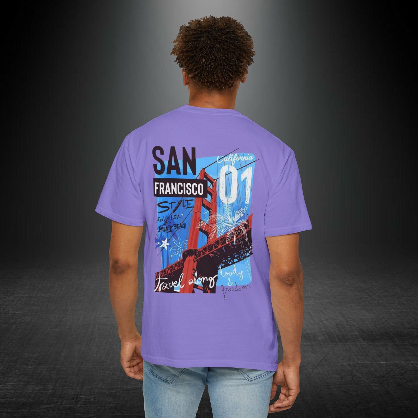 Copy of San Francisco Golden Gate Graphic T-shirt | Back Print Bridge Artwork