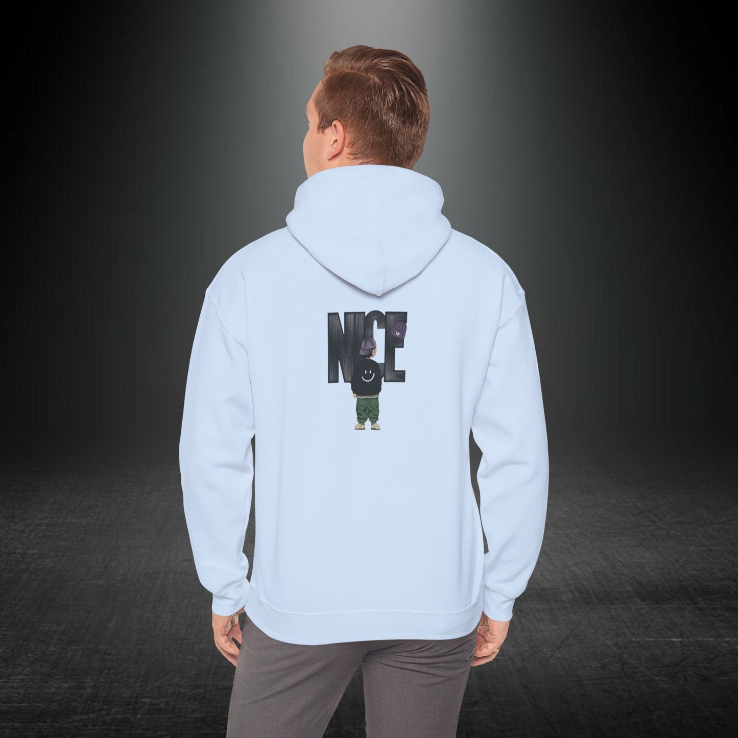 NICE Yazılı Grafik Baskılı Erkek Kapüşonlu Sweatshirt