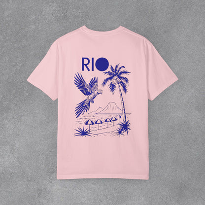 Copy of Rio Beach Scene T-Shirt | Christ the Redeemer Silhouette Tee