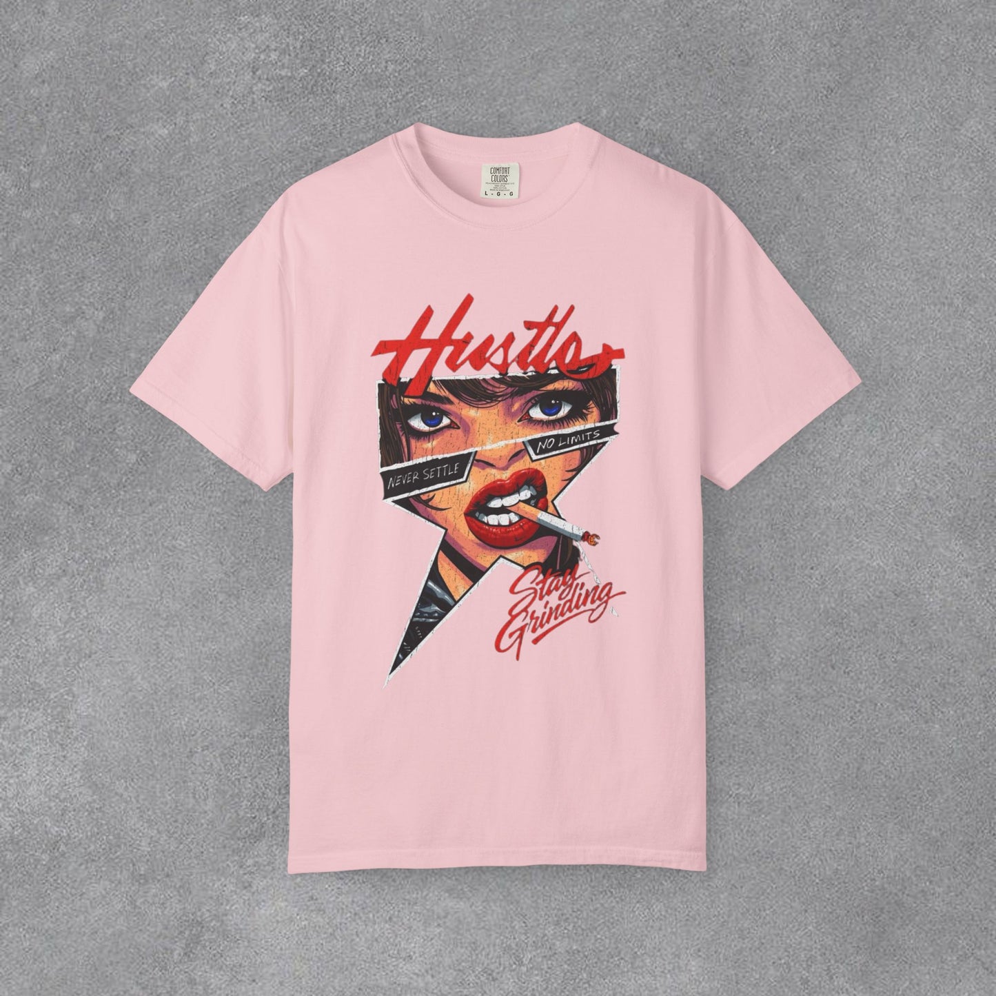 Copy of Lightning Face Graphic T-Shirt | Retro Pinup Eye Tee | Vintage Streetwear Shirt | Garment Dyed Cotton Tee | Unisex Graphic Shirt