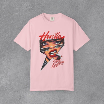 Copy of Lightning Face Graphic T-Shirt | Retro Pinup Eye Tee | Vintage Streetwear Shirt | Garment Dyed Cotton Tee | Unisex Graphic Shirt