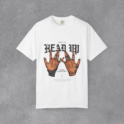 Copy of Head Up Hand Sign T-Shirt | Graffiti Bear Back Print, Streetwear Tee