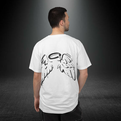 Copy of Angel Wings and Eyes T-Shirt | Graphic Tee with Angel Sketches