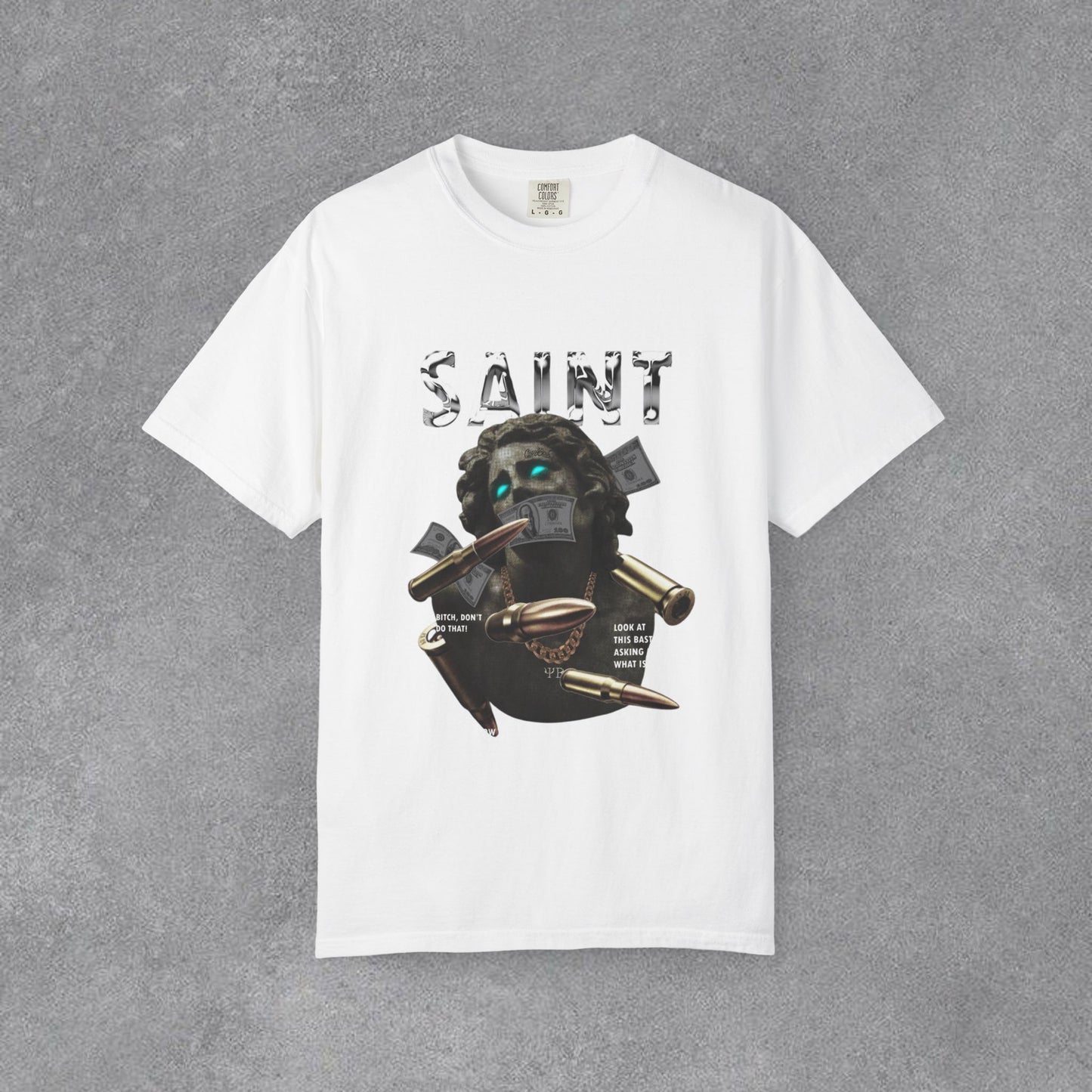 Copy of Skull Graphic T-Shirt | Gothic Tattoo Streetwear Tee | Vintage Washed Cotton Shirt | Shark Back Print | Unisex Graphic Tee