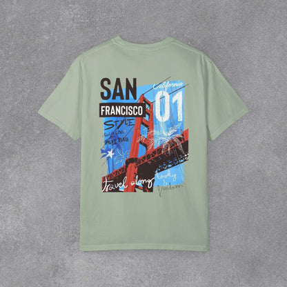 Copy of San Francisco Golden Gate Graphic T-shirt | Back Print Bridge Artwork