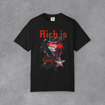 Copy of Medusa Graphic T-Shirt | Gothic Streetwear Tee | Praying Hands Graphic Shirt | Vintage Tattoo Style Tee | Unisex Garment Dyed Shirt