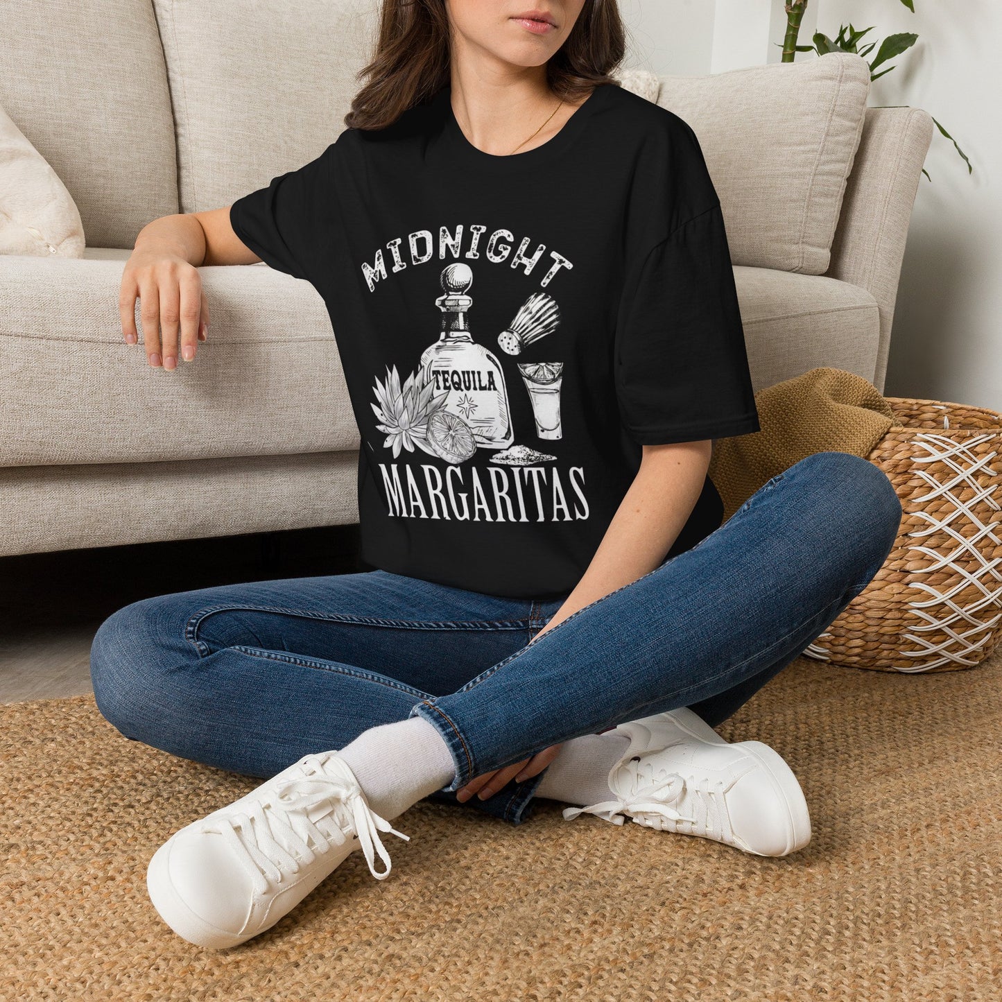Copy of Midnight Margaritas Shirt, Witchy Comfort Colors Tee, Spooky Cocktail Shirt, Lavender Herb Graphic Tee, Halloween Witch Shirt