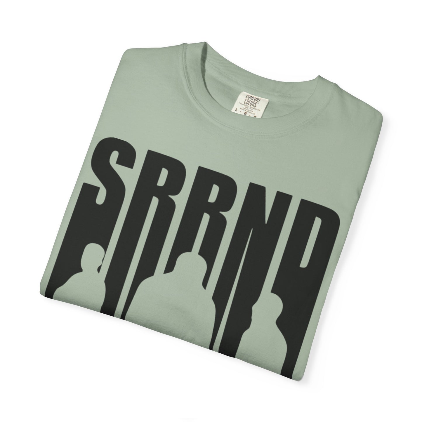 Copy of SRRND Silhouette Band Tee | Graphic T-Shirt with Blue Flame Back Design