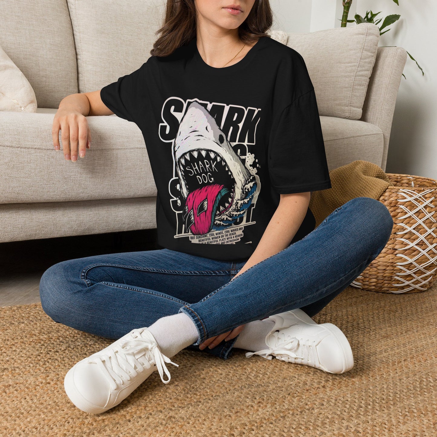 Copy of Comfort Colors Shark Shirt, Tropical Ocean Graphic Tee, Coastal Beach Shirt, Colorful Sea Life Tee, Summer Vacation Gift