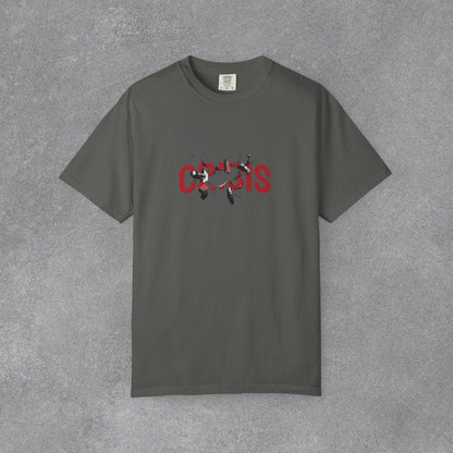 Copy of Vintage Comic Panel Graphic T-Shirt | Retro Crisis Text Tee | Garment Dyed Cotton Shirt | Streetwear Graphic Tee | Unisex Gift