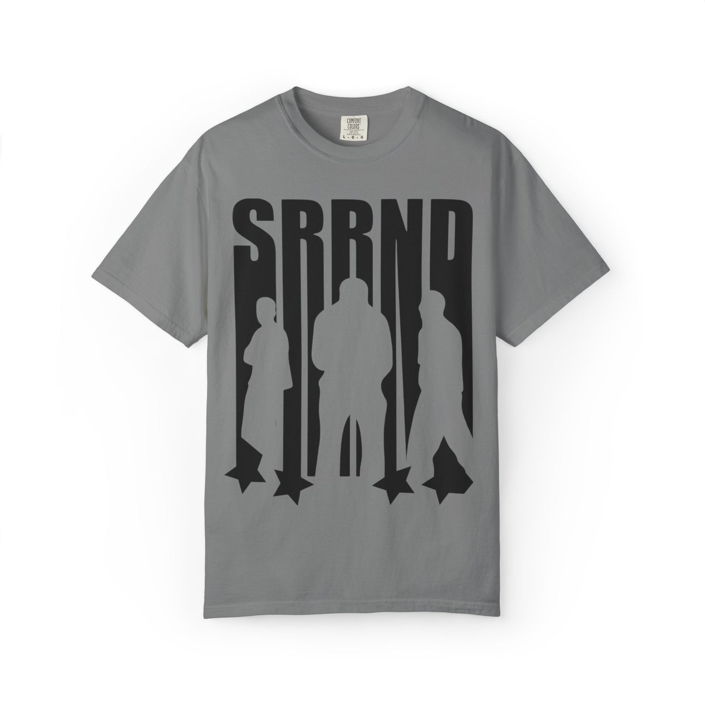 Copy of SRRND Silhouette Band Tee | Graphic T-Shirt with Blue Flame Back Design