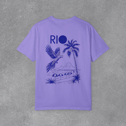 Copy of Rio Beach Scene T-Shirt | Christ the Redeemer Silhouette Tee