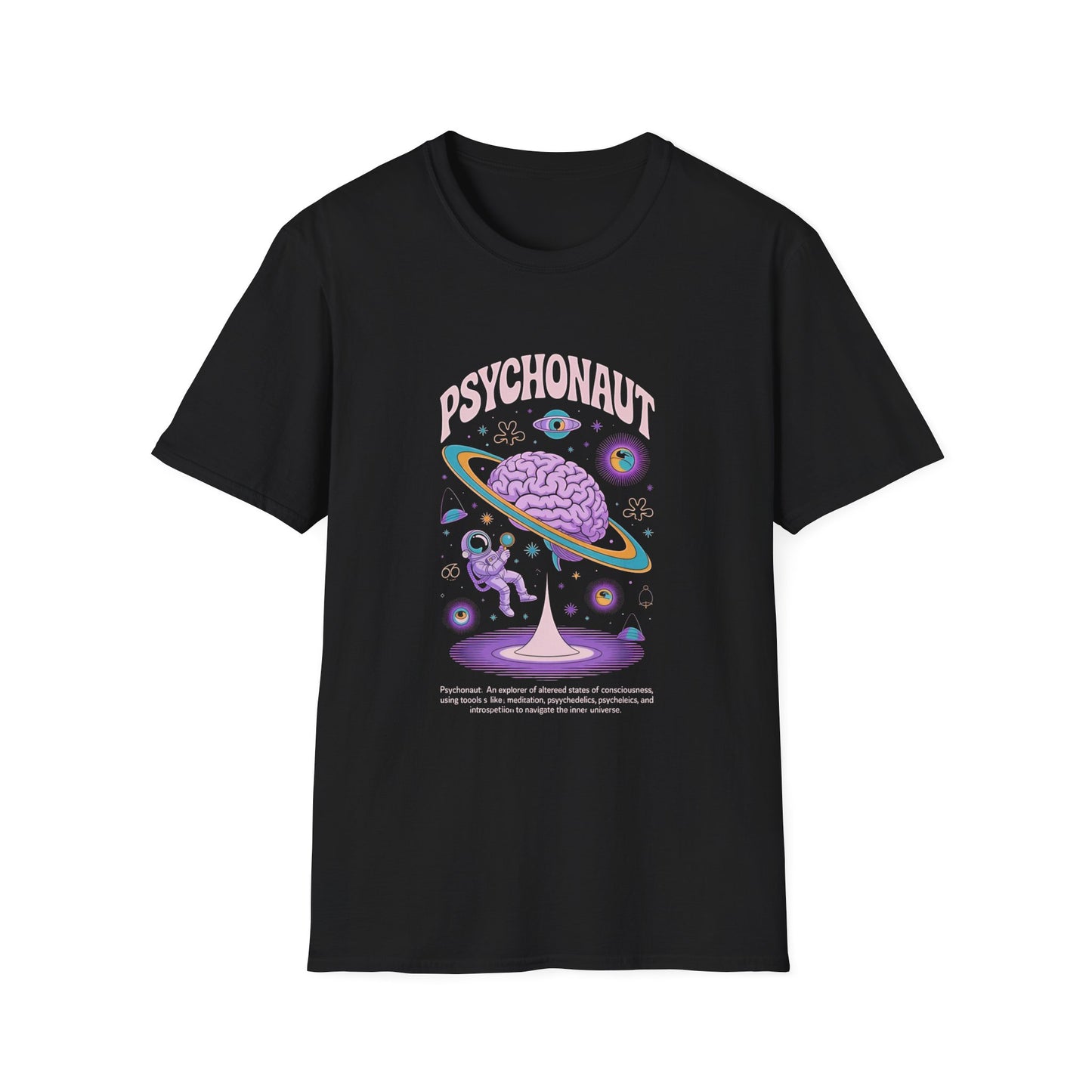 Copy of Psychonaut Brain Planet T-Shirt | Psychedelic Space Graphic Tee | Cosmic Astronaut Retro Vintage Unisex Shirt