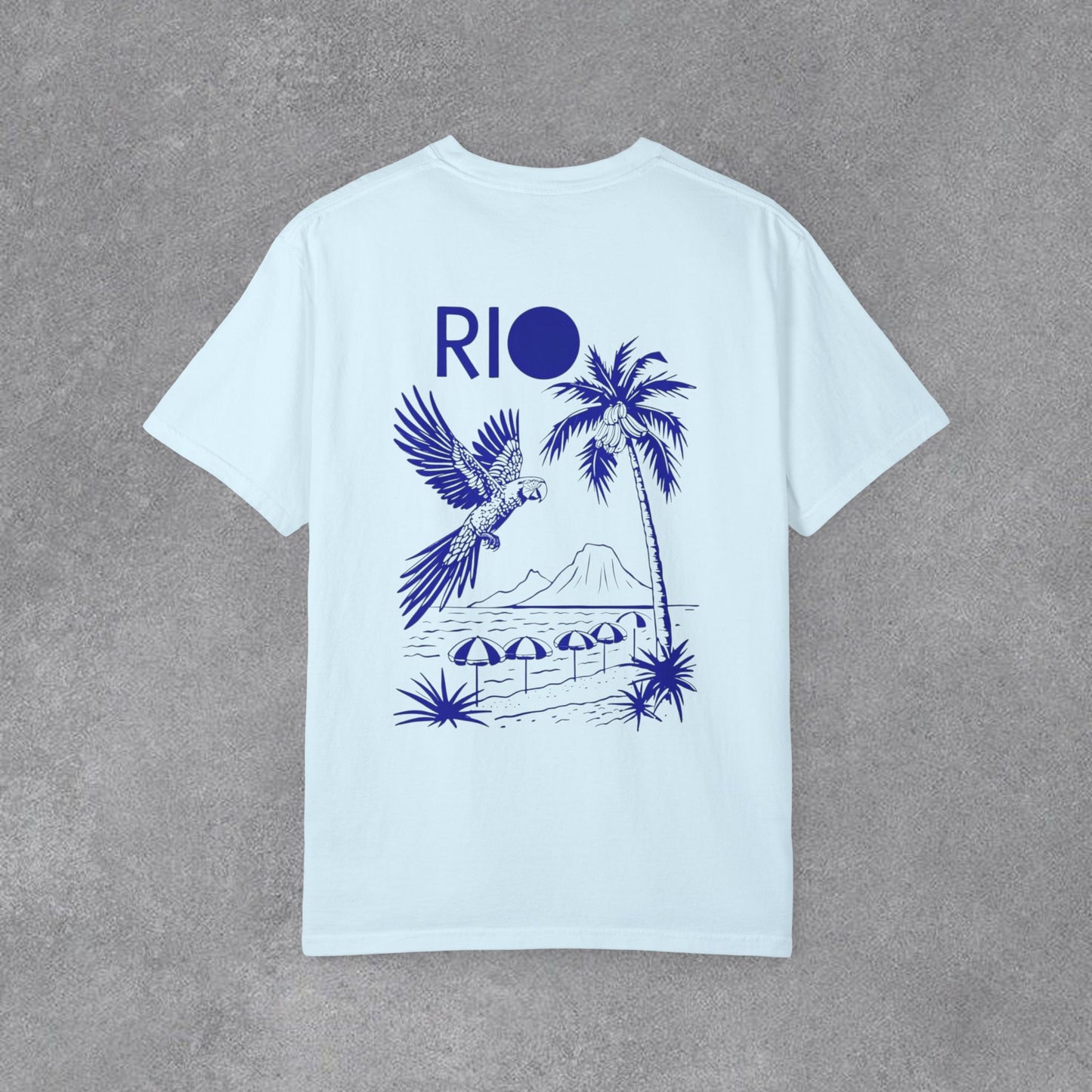 Copy of Rio Beach Scene T-Shirt | Christ the Redeemer Silhouette Tee