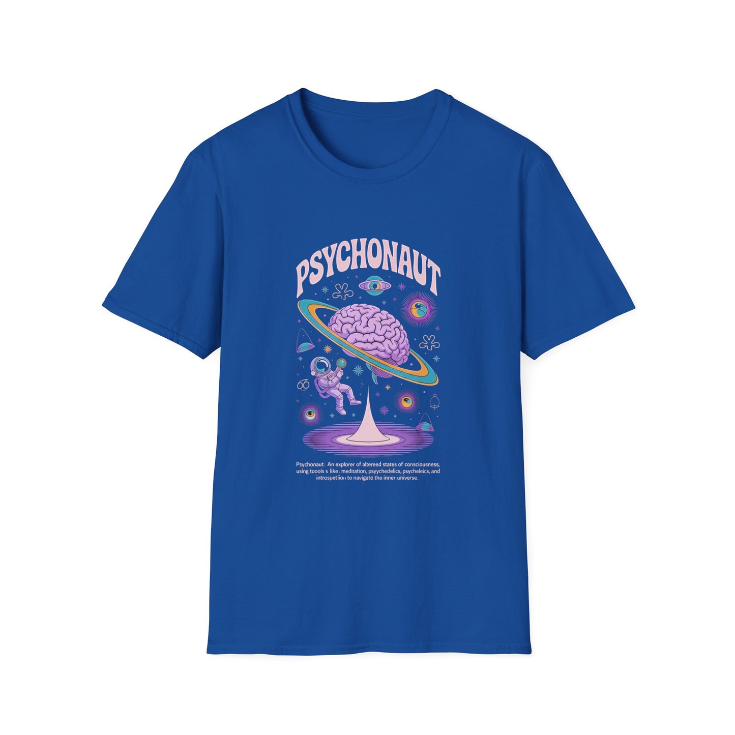 Copy of Psychonaut Brain Planet T-Shirt | Psychedelic Space Graphic Tee | Cosmic Astronaut Retro Vintage Unisex Shirt