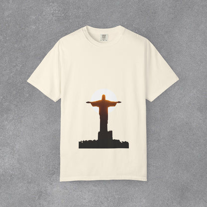 Copy of Rio Beach Scene T-Shirt | Christ the Redeemer Silhouette Tee