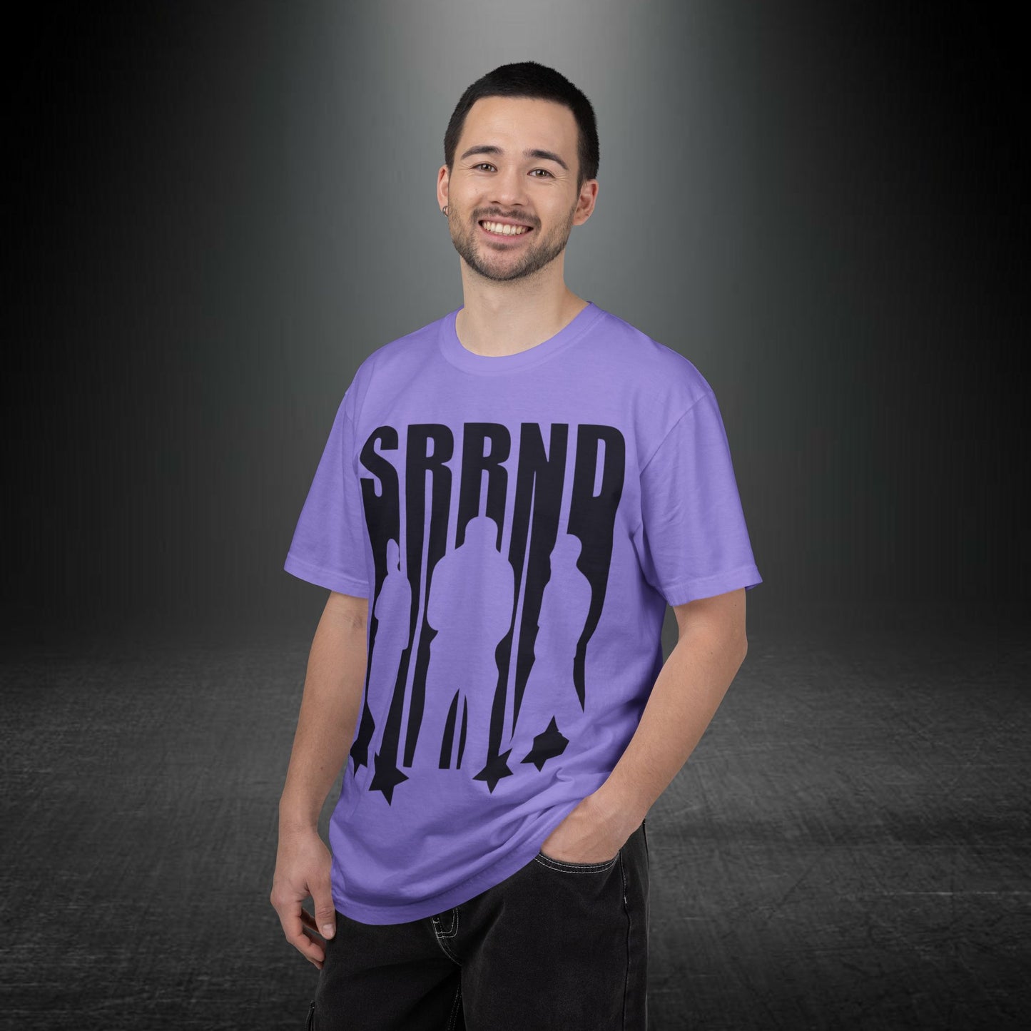 Copy of SRRND Silhouette Band Tee | Graphic T-Shirt with Blue Flame Back Design