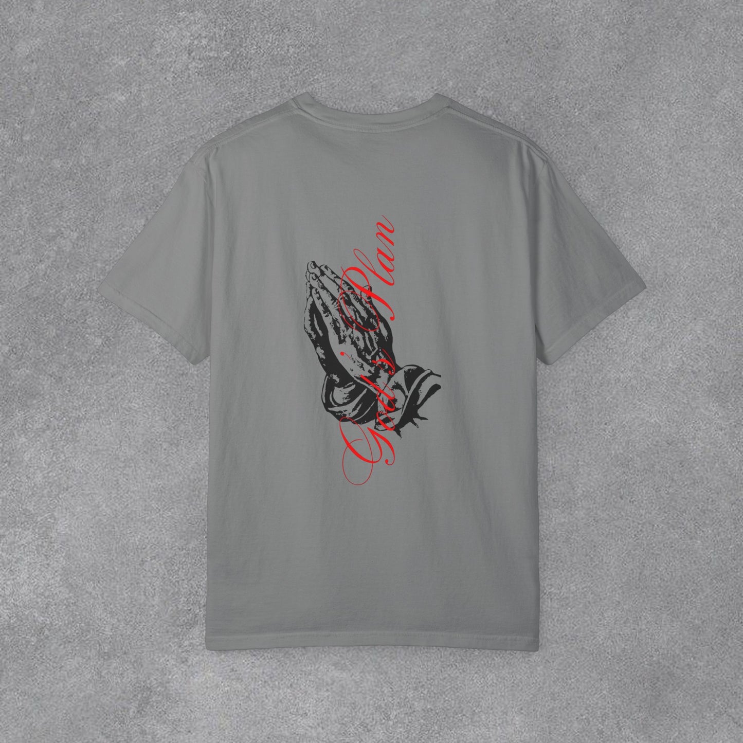 Copy of Medusa Graphic T-Shirt | Gothic Streetwear Tee | Praying Hands Graphic Shirt | Vintage Tattoo Style Tee | Unisex Garment Dyed Shirt