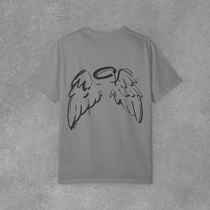 Copy of Angel Wings and Eyes T-Shirt | Graphic Tee with Angel Sketches