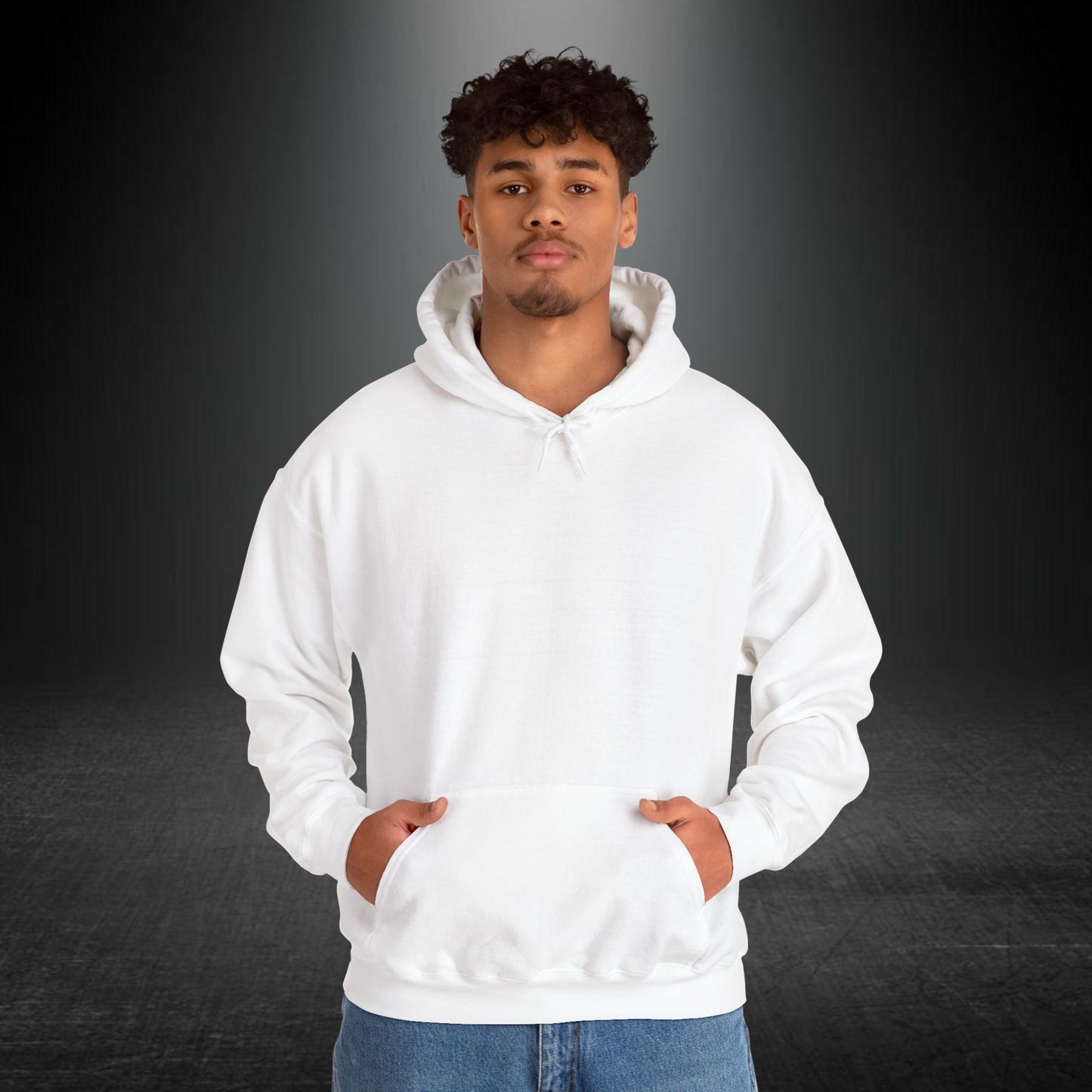 Kapüşonlu Üst — Güç Temalı Eskitme At Desenli Sweatshirt