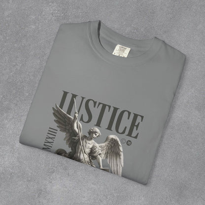 Copy of Justice Angel Illustration T-shirt | Dripping Crown Back Print