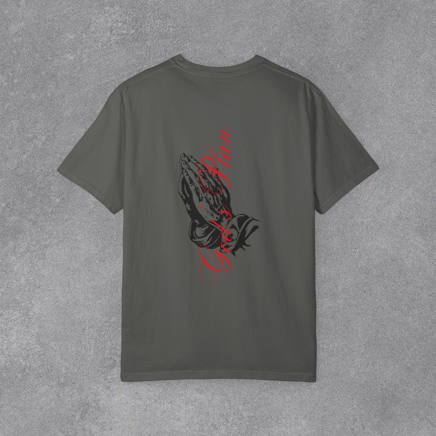 Copy of Medusa Graphic T-Shirt | Gothic Streetwear Tee | Praying Hands Graphic Shirt | Vintage Tattoo Style Tee | Unisex Garment Dyed Shirt