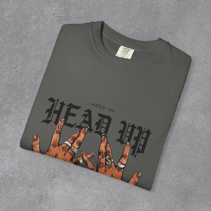 Copy of Head Up Hand Sign T-Shirt | Graffiti Bear Back Print, Streetwear Tee