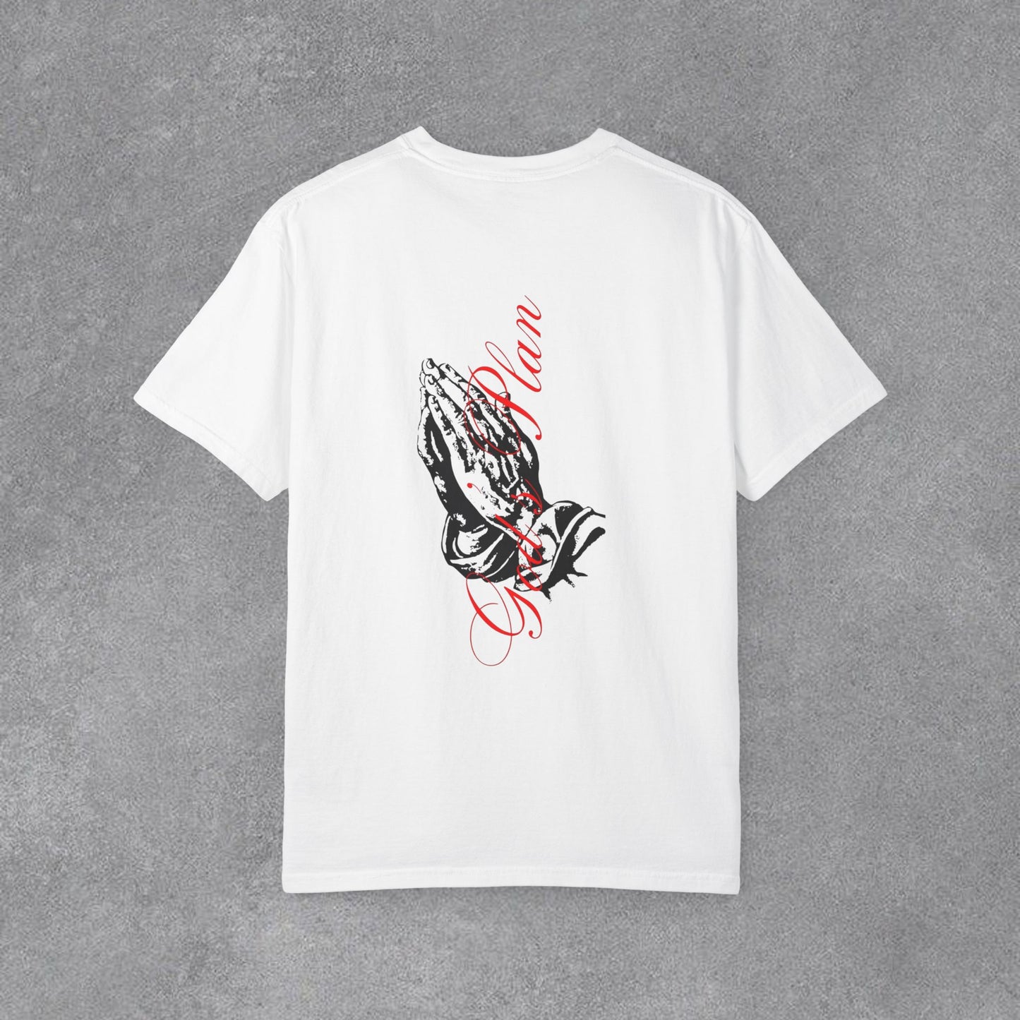 Copy of Medusa Graphic T-Shirt | Gothic Streetwear Tee | Praying Hands Graphic Shirt | Vintage Tattoo Style Tee | Unisex Garment Dyed Shirt