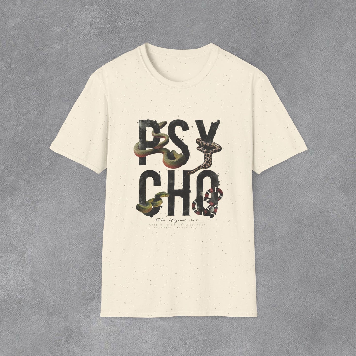 Copy of Psycho Snake Typography T-Shirt | Snake Lettering Tee