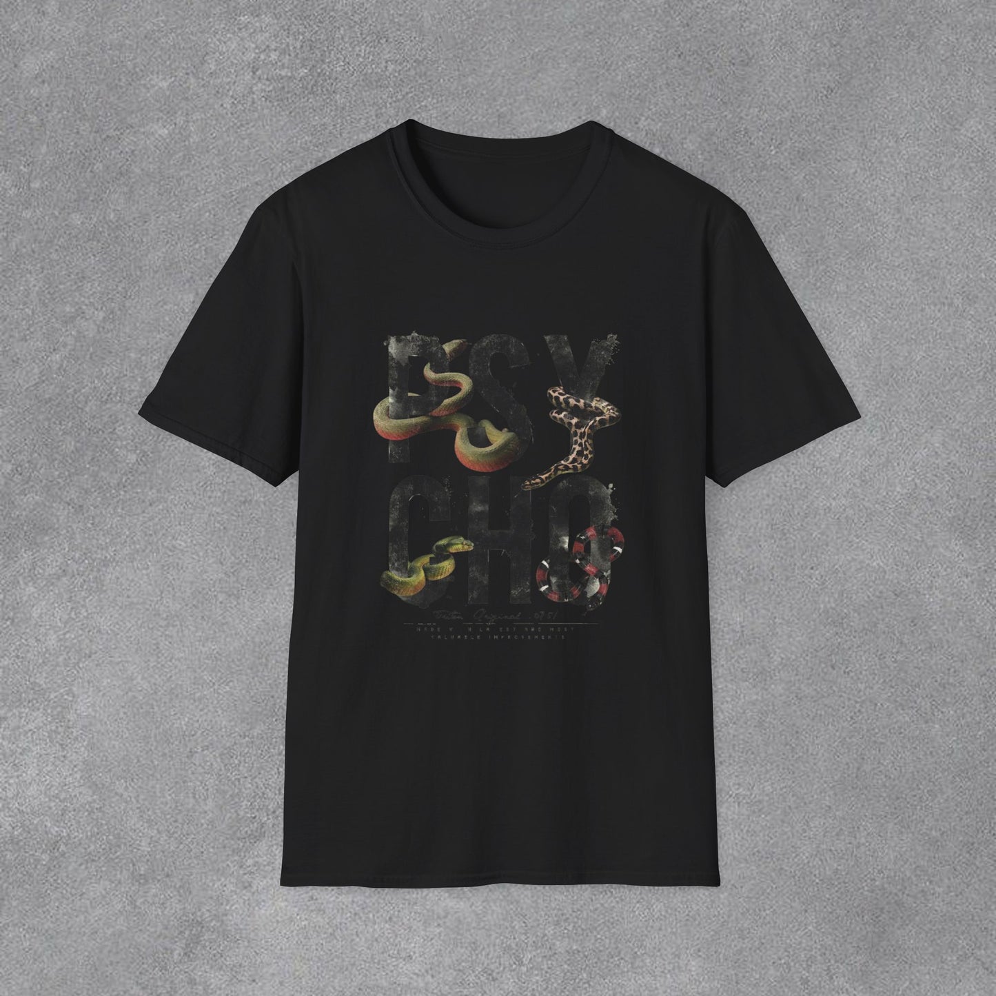 Copy of Psycho Snake Typography T-Shirt | Snake Lettering Tee