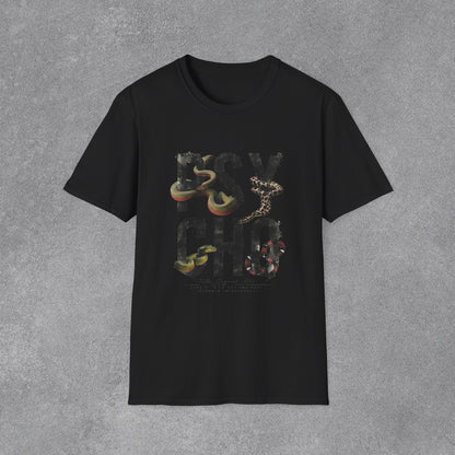 Copy of Psycho Snake Typography T-Shirt | Snake Lettering Tee