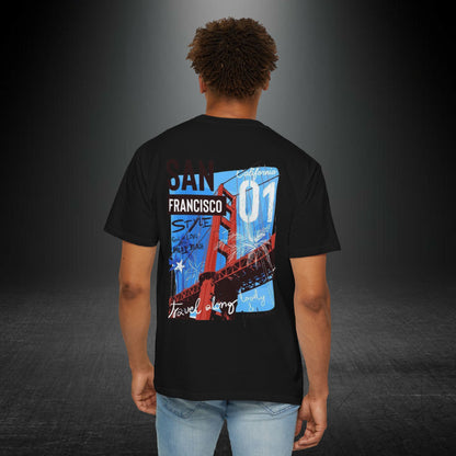 Copy of San Francisco Golden Gate Graphic T-shirt | Back Print Bridge Artwork