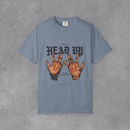 Copy of Head Up Hand Sign T-Shirt | Graffiti Bear Back Print, Streetwear Tee