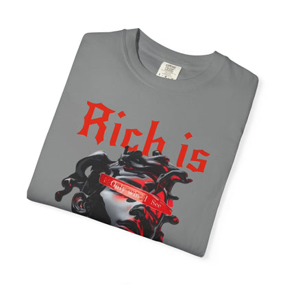 Copy of Medusa Graphic T-Shirt | Gothic Streetwear Tee | Praying Hands Graphic Shirt | Vintage Tattoo Style Tee | Unisex Garment Dyed Shirt