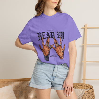 Copy of Head Up Hand Sign T-Shirt | Graffiti Bear Back Print, Streetwear Tee