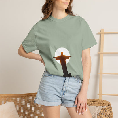 Copy of Rio Beach Scene T-Shirt | Christ the Redeemer Silhouette Tee