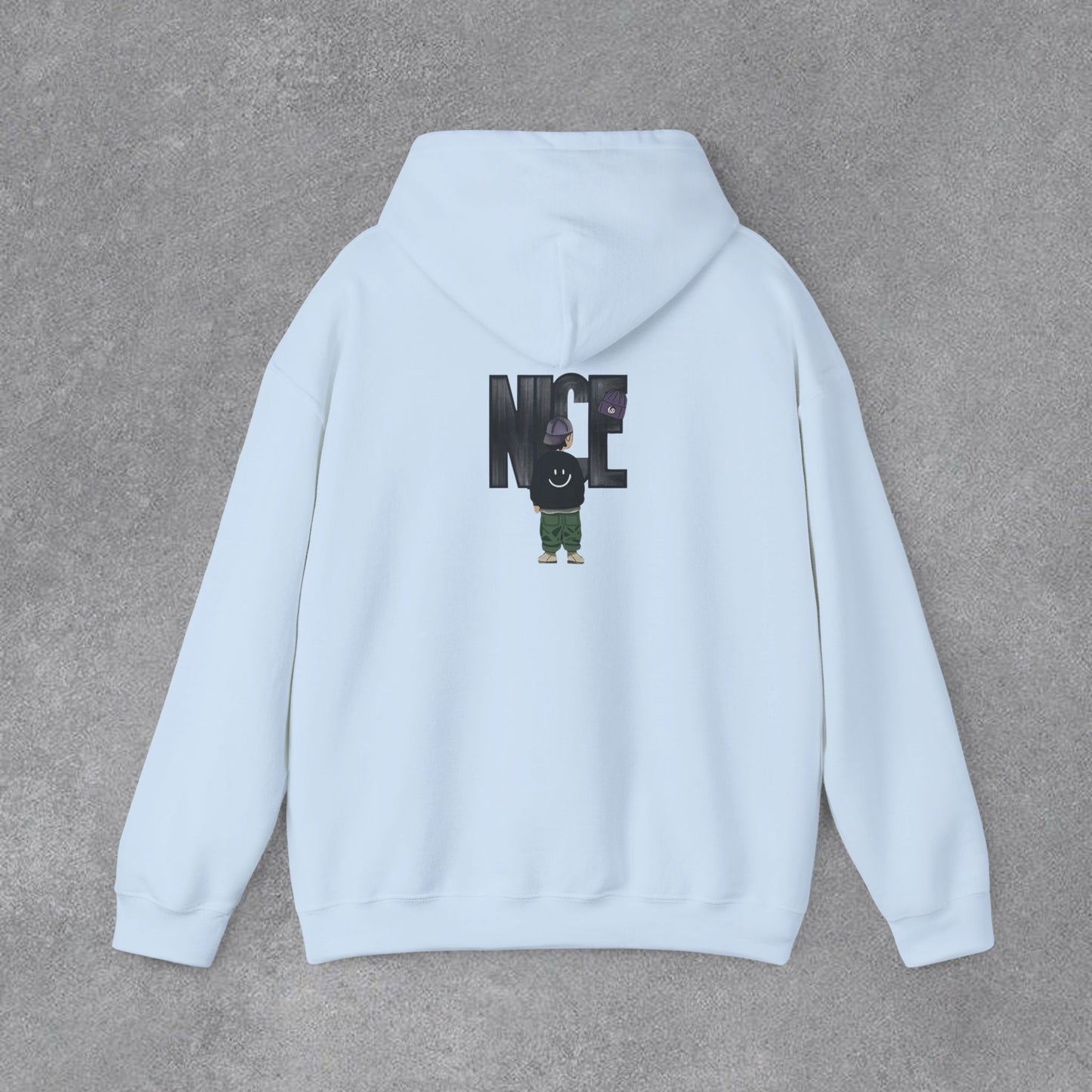 NICE Yazılı Grafik Baskılı Erkek Kapüşonlu Sweatshirt