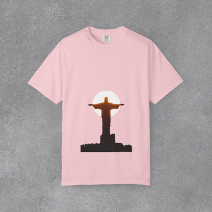 Copy of Rio Beach Scene T-Shirt | Christ the Redeemer Silhouette Tee