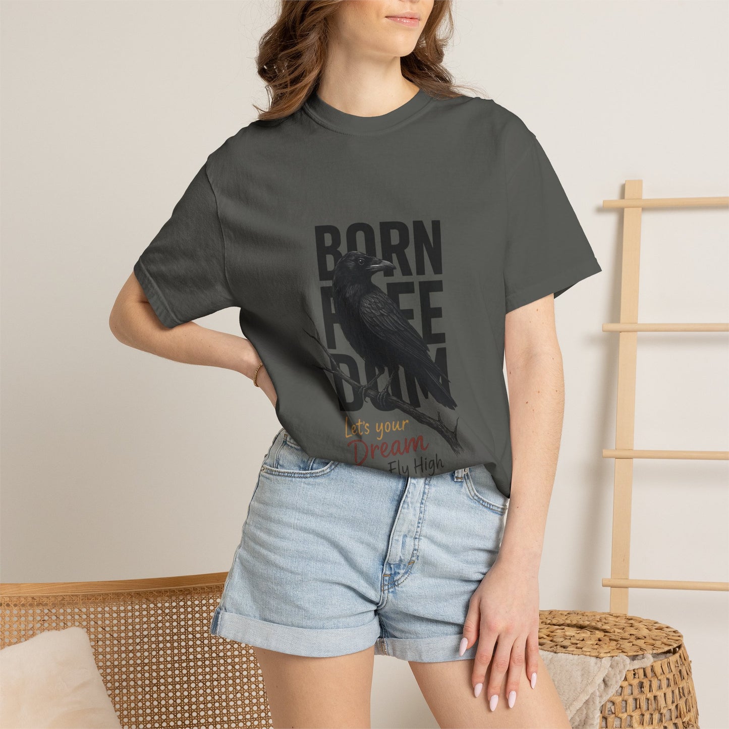Copy of Born to Be Free Raven silhouette tee | Born to Be Free T-Shirt
