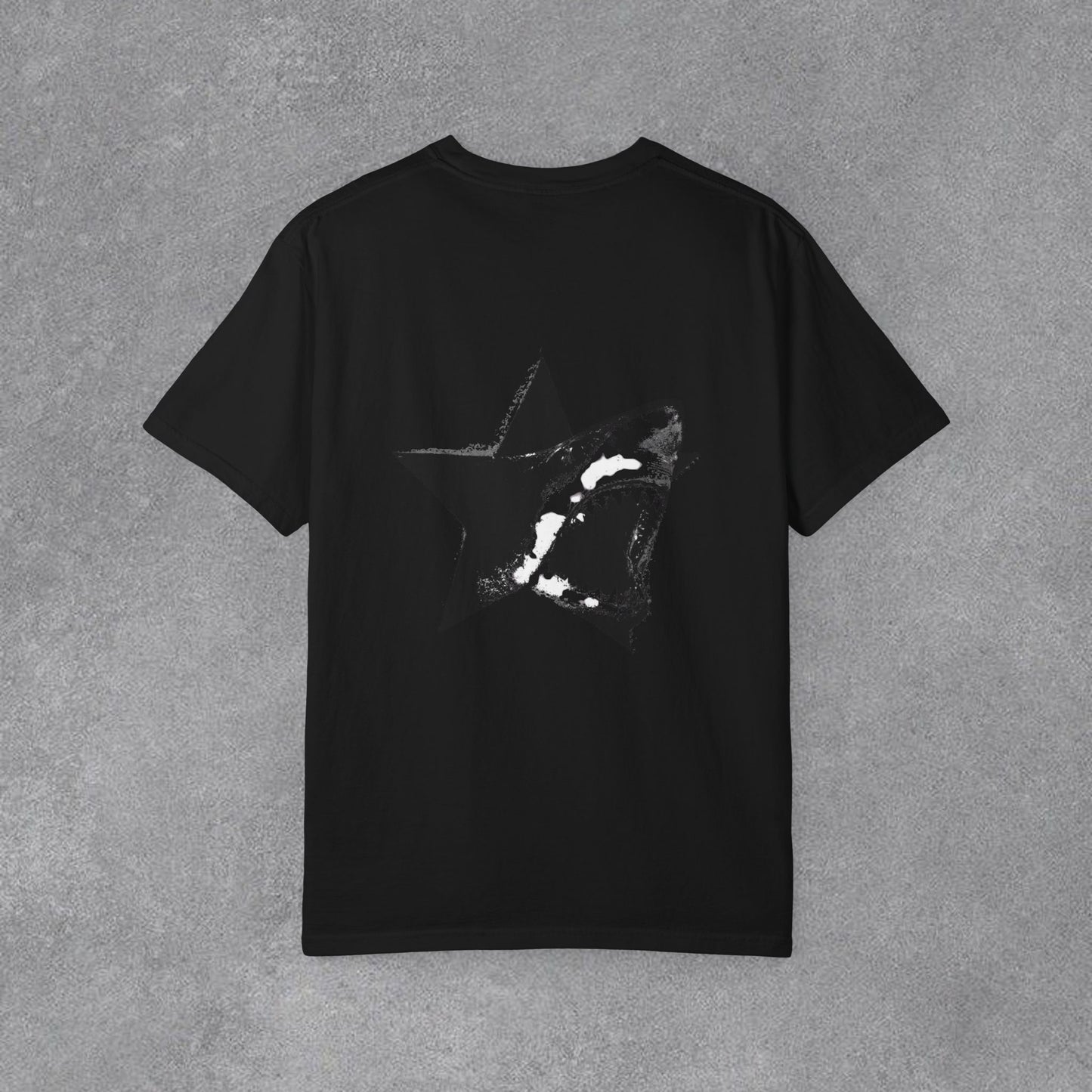 Copy of Skull Graphic T-Shirt | Gothic Tattoo Streetwear Tee | Vintage Washed Cotton Shirt | Shark Back Print | Unisex Graphic Tee