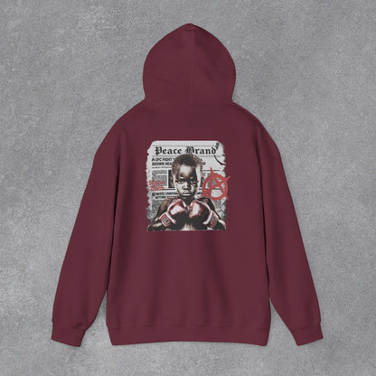 Boks Figürlü Streetwear Erkek Hoodie – Grafik Tasarım Sweatshirt
