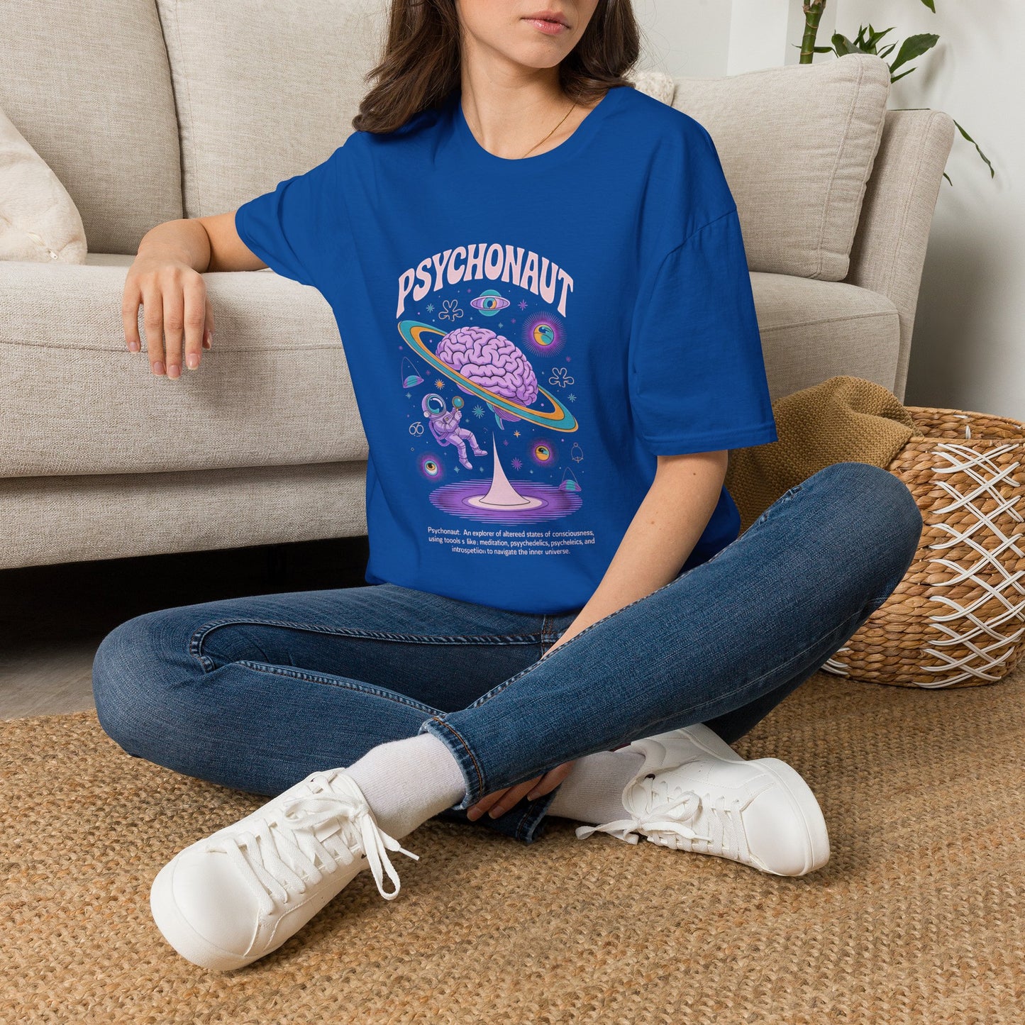 Copy of Psychonaut Brain Planet T-Shirt | Psychedelic Space Graphic Tee | Cosmic Astronaut Retro Vintage Unisex Shirt