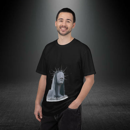 Copy of Blindfolded Statue Crown t-shirt | Surreal Portrait Tee, Monochrome Art
