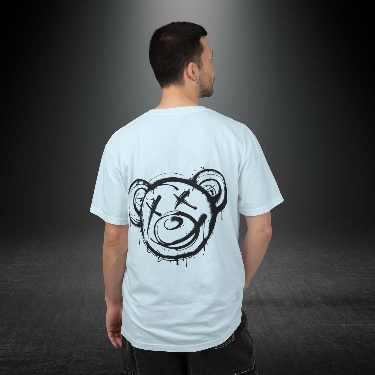 Copy of Head Up Hand Sign T-Shirt | Graffiti Bear Back Print, Streetwear Tee