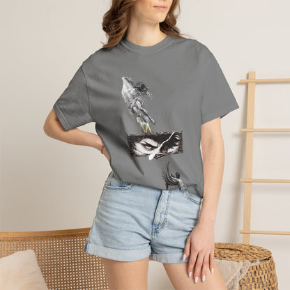 Copy of Angel Wings and Eyes T-Shirt | Graphic Tee with Angel Sketches