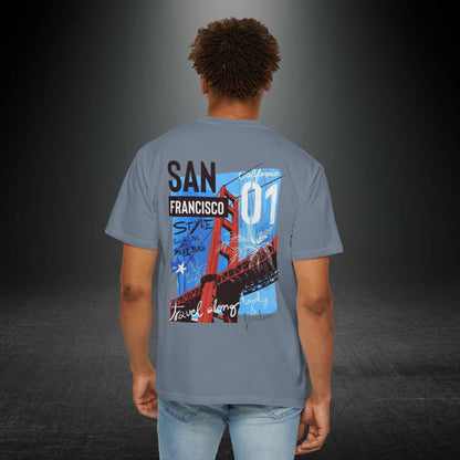 Copy of San Francisco Golden Gate Graphic T-shirt | Back Print Bridge Artwork