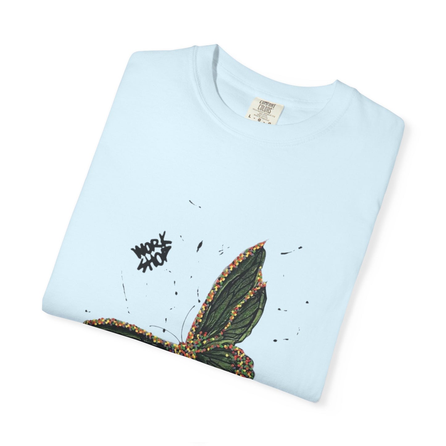 Butterfly Script Graphic T-Shirt – "About" Vintage Botanical Tee