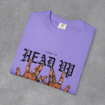 Copy of Head Up Hand Sign T-Shirt | Graffiti Bear Back Print, Streetwear Tee