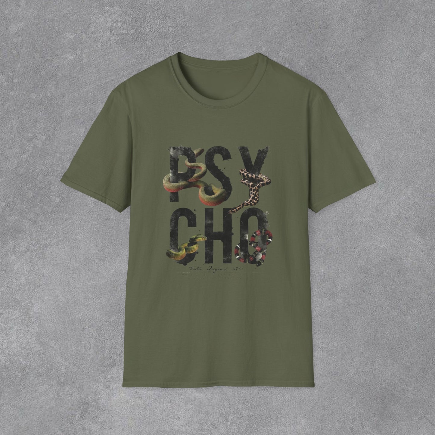 Copy of Psycho Snake Typography T-Shirt | Snake Lettering Tee